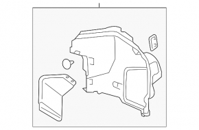 Left arch trim for Lexus ES300h 13-18 black without hatches