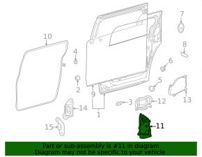 Toyota Sienna 21-24 rear left door panel lower