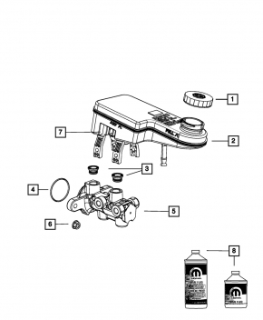 Master Brake Cylinder with Reservoir Chrysler 200 11-14
