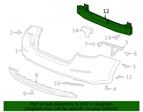 Rear Bumper Reinforcement Honda Insight 19-22