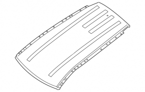 Metal roof for a Nissan Pathfinder 13-20 without a sunroof