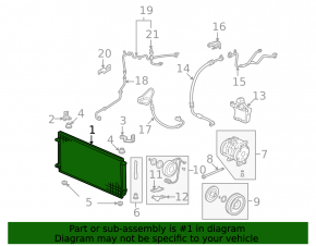 Air Conditioner Radiator Condenser Acura MDX 07-13