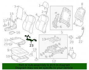Toyota Avalon 13-18 passenger seat wiring