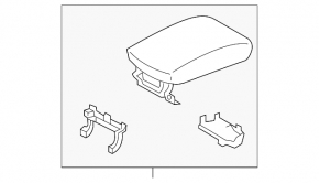 Central console armrest Hyundai Tucson 16-18 leather black