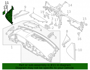 Front panel trim side left Kia Niro 23- black