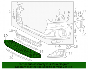 Front bumper protection Audi A5 F5 20- premium, prestige