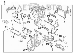 Actuator motor heater drive driver Hyundai Kona 18-23