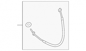 Air conditioning condenser-compressor pipe for a Porsche Cayenne 19-23 3.0T