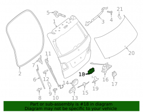 Mercedes GLS-class X166 13-16 trunk lock