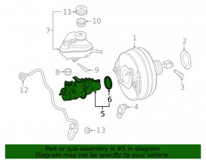 Brake Master Cylinder Mercedes C-class W205 15-21
