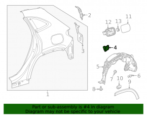 Left ventilation shield Mercedes H247 GLA 20-26