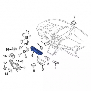 Climate control control Ford Escape MK3 13-15 dorest auto