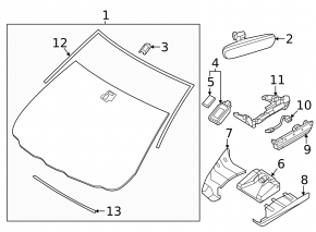 Mazda CX-30 20 interior mirror trim - assembled 2 parts