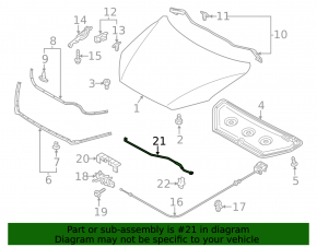 Support bonnet stop Mazda CX-5 13-16