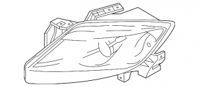 Mazda CX-9 13-15 halogen left front headlight