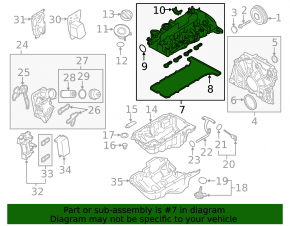 Valve cover BMW 3 F30 12-18 2.0L diesel, 328d xDrive, X3