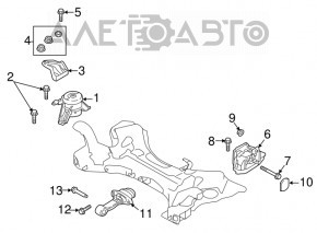 Rear engine mount Hyundai Sonata 18-19 hybrid