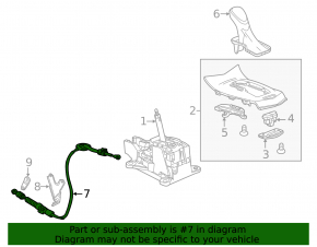 Cadillac ATS 13-shift transmission cable