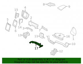 Volvo XC60 18-25 black driver's footwell trim