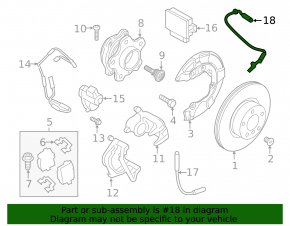 Rear left ABS sensor BMW X3 G01 18-24