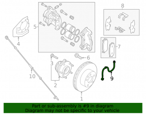 Brake hose front right Infiniti JX35 QX60 13-