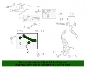 Lower control arm, front right, Audi E-Tron 19-23, cracks, S/B