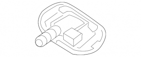 Right windshield washer nozzle with heating for Audi Q8 19-25