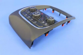 Climate control Dodge Durango 14-15 under a large display, 4 additional buttons