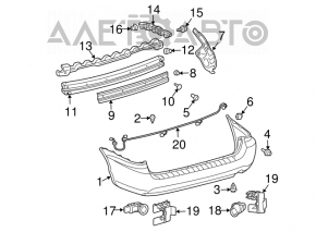 Bare rear bumper for Toyota Sienna 2010