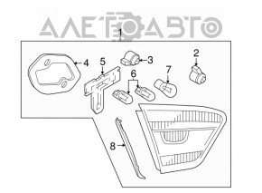 Light inside trunk lid right VW Passat b7 12-15 USA