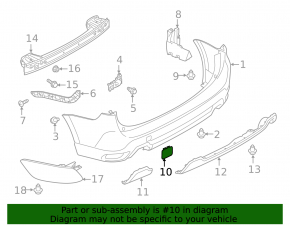 Left rear bumper plug for hook Subaru Forester 19-24 SK