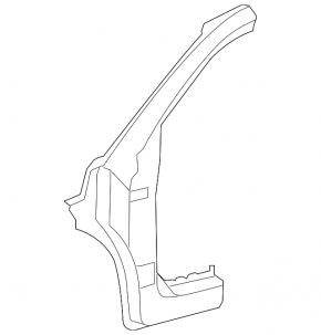 Body threshold metal left Toyota Highlander 08-13 sawed off, white, butt
