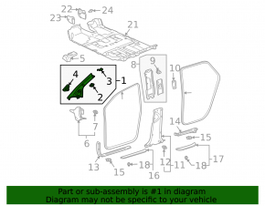 Front pillar trim left Lexus RX300 RX330 RX350 RX400h 04-09 beige