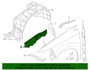 Left hood-wing seal Nissan Murano 25-26