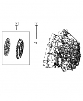 Clutch kit manual transmission Fiat 500L 14-56k, rusty