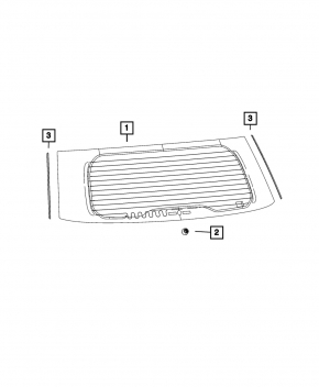 Jeep Grand Cherokee WL 21-25 rear window, tinted, long