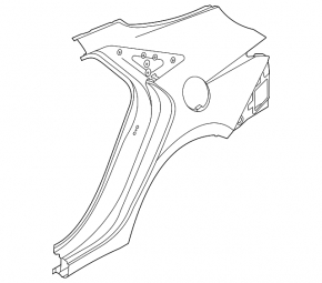 Quarter wing rear left Hyundai Elantra 21-23