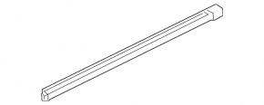 Inner front left glass seal for Honda Civic X FC 16-21 4D