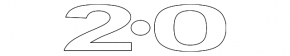 Emblem inscription 2.0 tailgate Ford Ecosport 18-22
