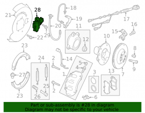 Parking brake actuator rear left VW Touareg 11-17