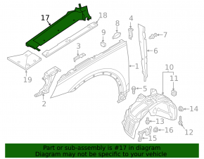 Rear right inner wing trim Audi Q5 80A 18 - broken mount
