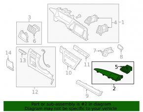 Right dashboard trim with air duct deflector Hyundai Sonata 18-19 gray