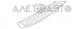 Hyundai Azera 12-17 outer rear right door sill plate, brown