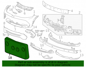 Platform for the front bumper number of Chevrolet Equinox EV 24-26