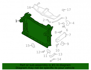 Porsche Cayenne 19-26 radiator panel TV