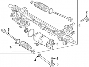 Mazda CX-90 24-26 steering rack without rods