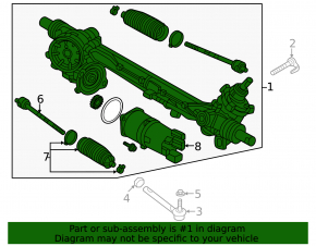 Mazda CX-90 24-26 steering rack without rods