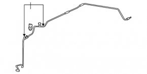 The air conditioning hose is long, thin, and made of iron. Mitsubishi Galant 2004-2006