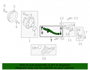 Cooling pipe metal Mazda 3 19- 2.5