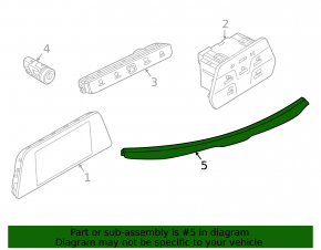 Volkswagen ID.4 21-22 black upper front panel trim under the windshield with backlight, scratch